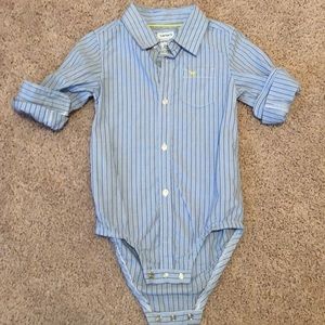 Blue pinstripe dress shirt, 24M